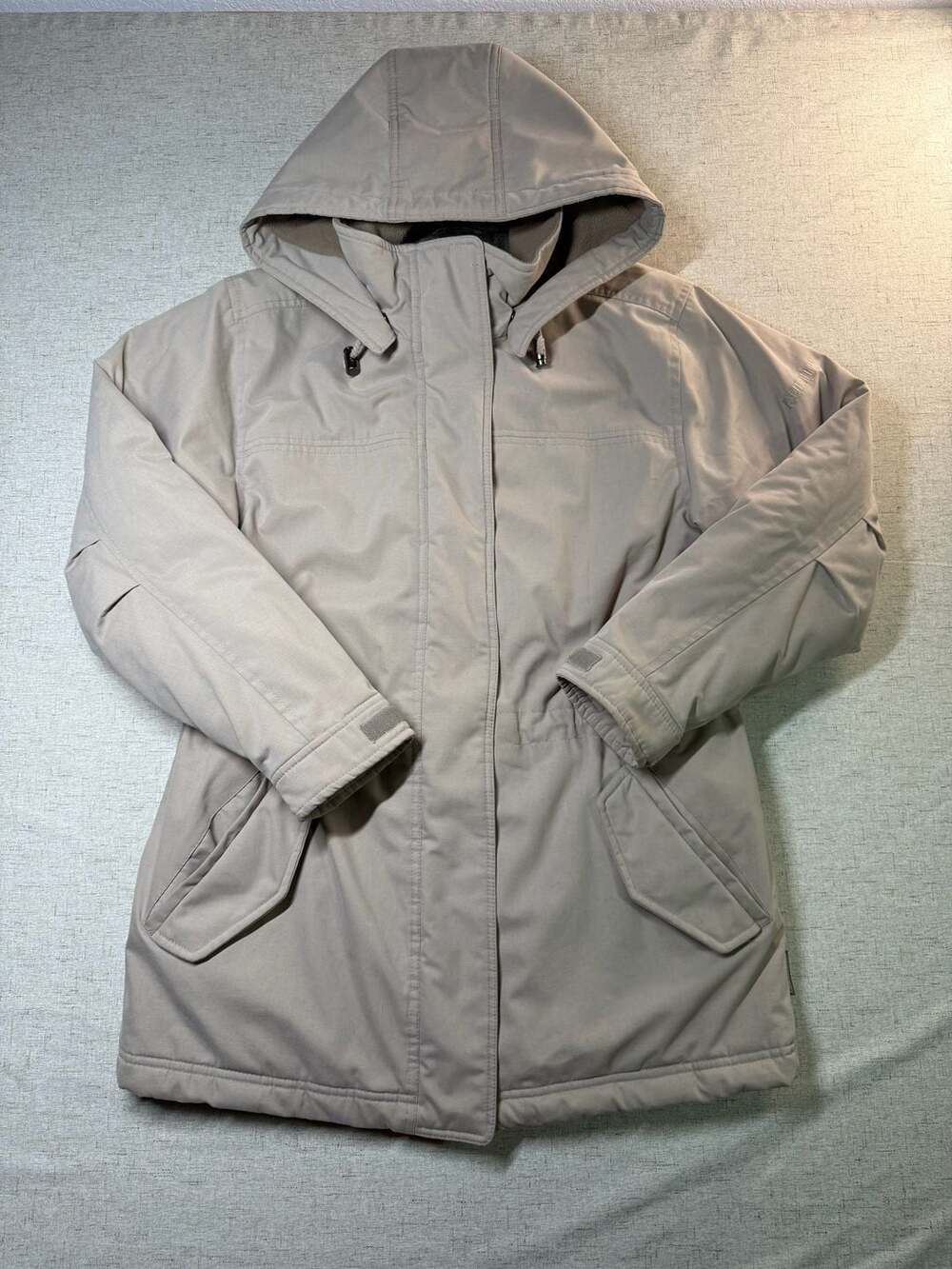 Vtg Pacific Trail Women's Hooded Winter Parka Jacket Plaid Lined Tan Small